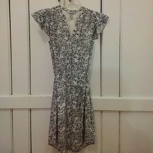 Black and White Floral Dress